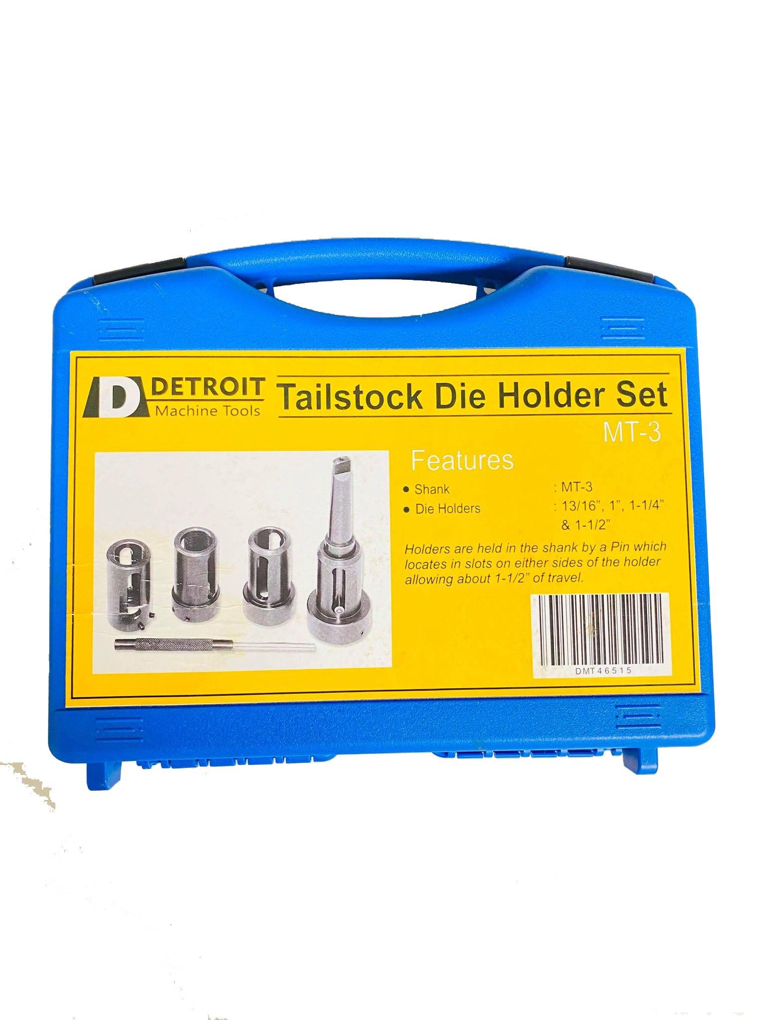 MT1 Tailstock Die Holder Set For Lathe - Tapping, Reaming & Threading Tool