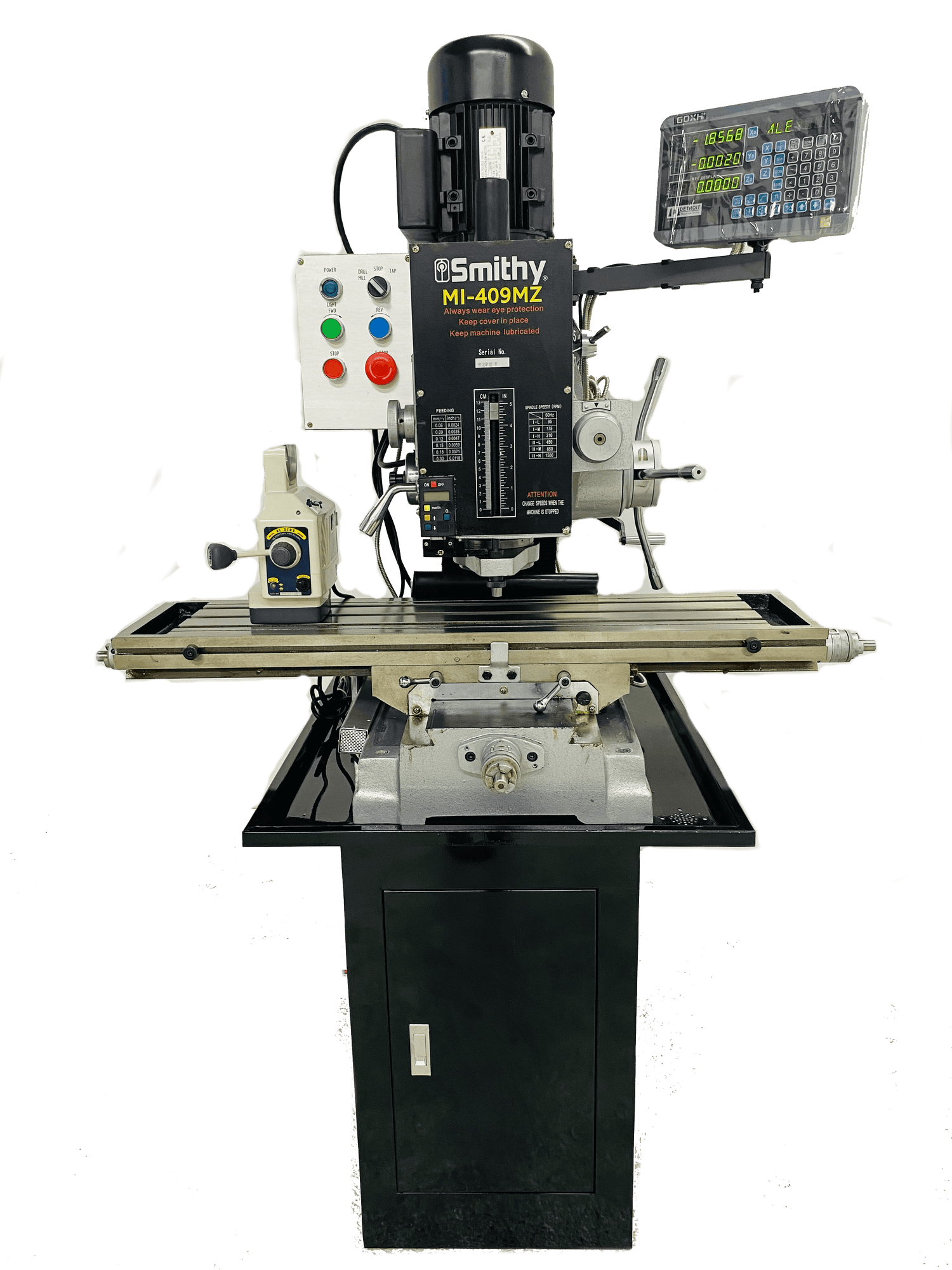 MI-409MZ Manual Mill with 3 Axis DRO – Detroit Machine Tools MI-409MZ Manual Mill with 3 Axis DRO – Detroit Machine Tools