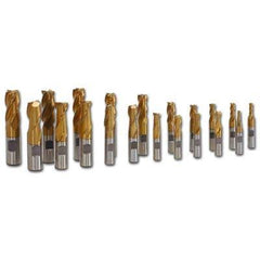 2 & 4 Fluted Tin End Mill 20-Piece Set - smithy.com