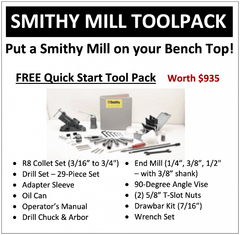 smithy, benchtop milling machine, bench top milling machine, mini milling machine, milling machine, mill drill, milling machine for sale - smithy.com, Free milling toolpack